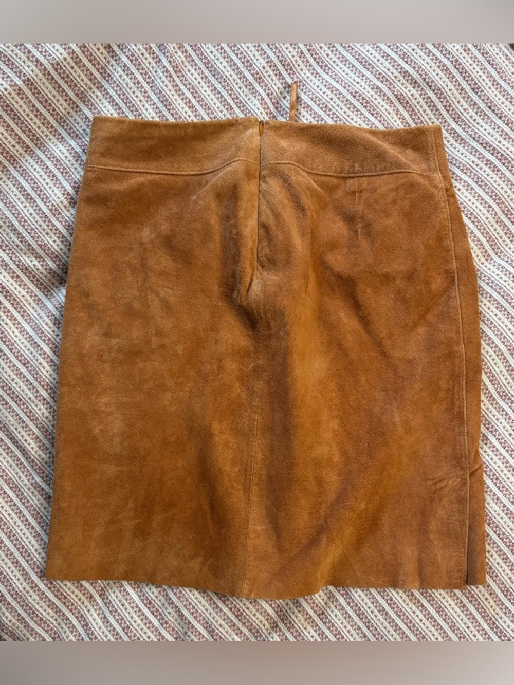 Justin Taylor Genuine Leather Skirt - Size 7/8 - Lined - Picture 3 of 5